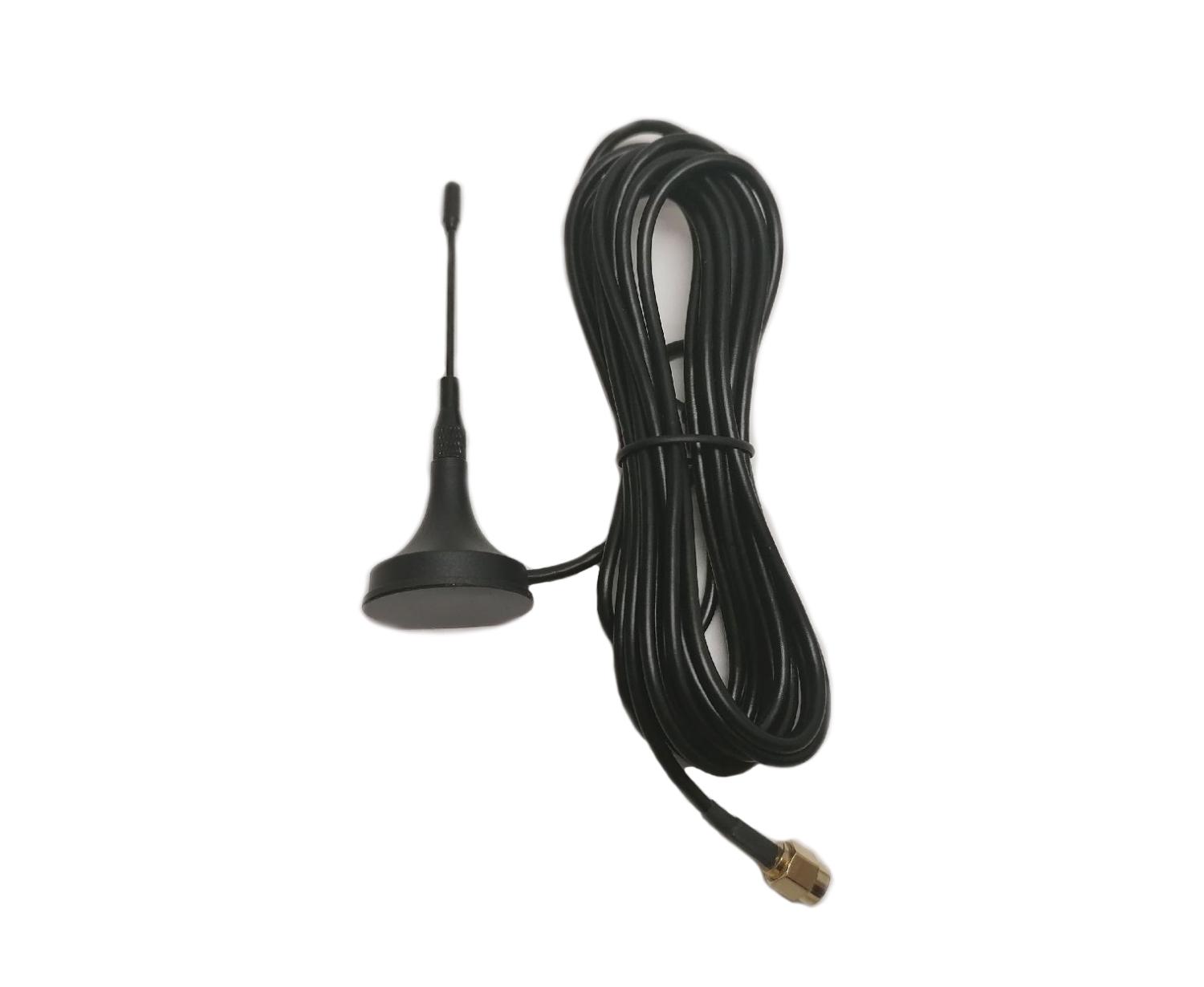 Детальное изображение товара "Антенна магнитная 9,5 см 4 dbi кабель RG174 3 метра разъём SMA-male" из каталога оборудования Антенна76