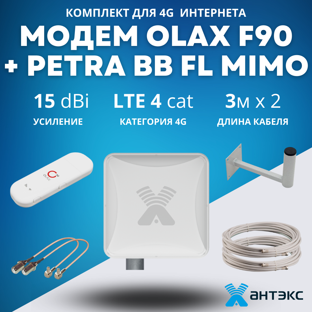 Комплект с модемом Olax F90 для 4G Интернета