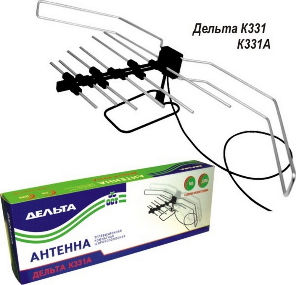 Детальное изображение товара "ТВ антенна Дельта К331А пассивная комнатная" из каталога оборудования Антенна76