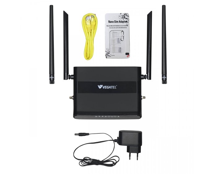 Детальное изображение товара "4G роутер VEGATEL VR6 Wi-Fi-2,4/5  с агрегацией частот" из каталога оборудования Антенна76
