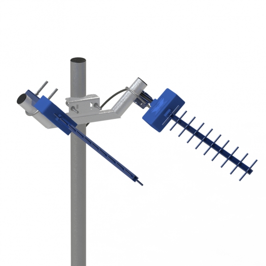 Детальное изображение товара "Кронштейн на мачту Антэкс КМ-2 для MIMO на 2-х антеннах типа Яги, сталь, порошковая краска" из каталога оборудования Антенна76