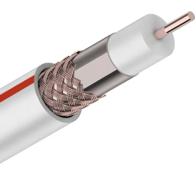 Кабель коаксиальный 75 Ом CADENA RG-6SAT Optima premium белый