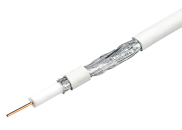 Детальное изображение товара "Кабель коаксиальный 75 Ом CADENA RG-6 U (белый, высокое качество, CCS/Al/Al)" из каталога оборудования Антенна76