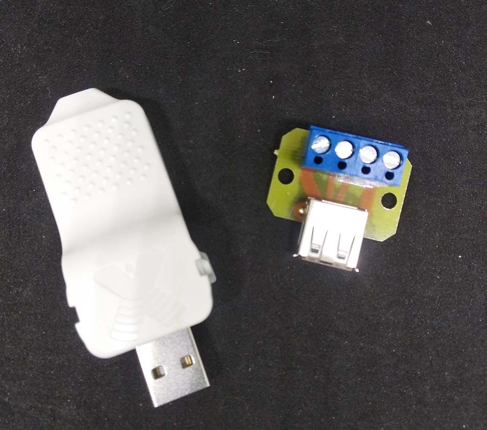 Детальное изображение товара "Комплект разъемов USB A-male + USB A-female Антэкс для витой пары" из каталога оборудования Антенна76