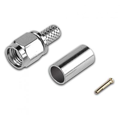 Разъем SMA-male на RG-58 (под обжим)