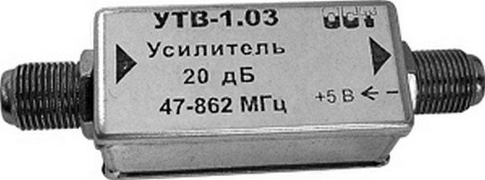 Детальное изображение товара "Усилитель телевизионный врезной Дельта УТВ-1.03" из каталога оборудования Антенна76