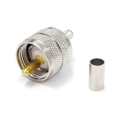 Разъем UHF-male на RG-58 (под обжим)