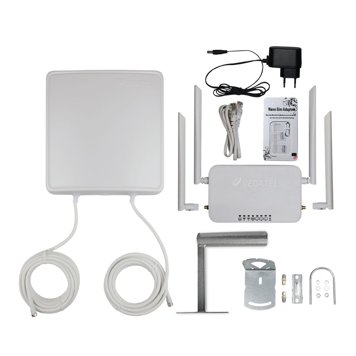Детальное изображение товара "Комплект с роутером VEGATEL VR6-PO-15" из каталога оборудования Антенна76