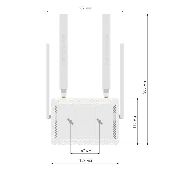 Детальное изображение товара "Wi-Fi роутер Netcraze Runner 4G (NC-2212)" из каталога оборудования Антенна76