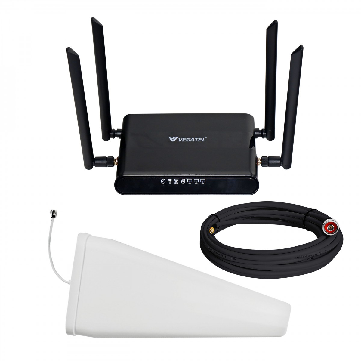 Детальное изображение товара "Комплект с роутером Vegatel VR4-11Y" из каталога оборудования Антенна76