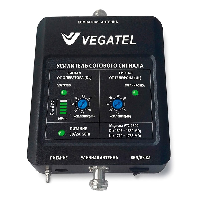 Детальное изображение товара "Репитер VEGATEL VT2-1800 (LED)" из каталога оборудования Антенна76