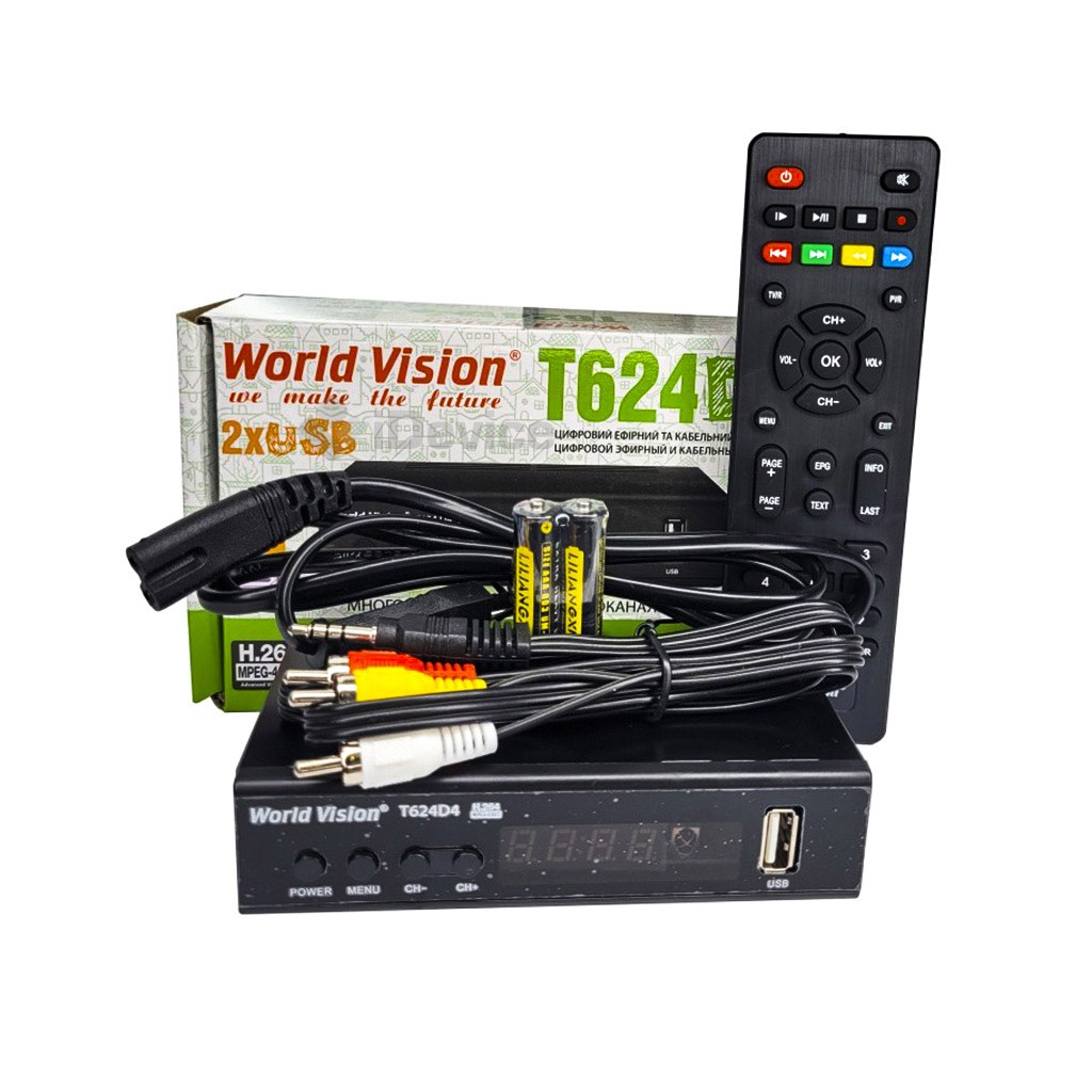 Детальное изображение товара "ТВ приставка World Vision T624D4" из каталога оборудования Антенна76
