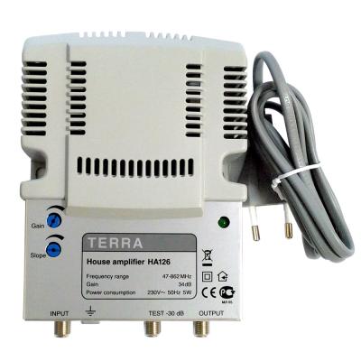 Усилитель антенный Terra HA126 (1 вход, 1 выход, 220В, 34 дБ)