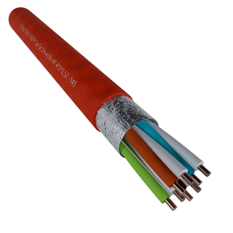 Детальное изображение товара "Витая пара комнатная Фариаль F/UTP Cat 5e ZH нг(A)-HF 4х2х0,52" из каталога оборудования Антенна76