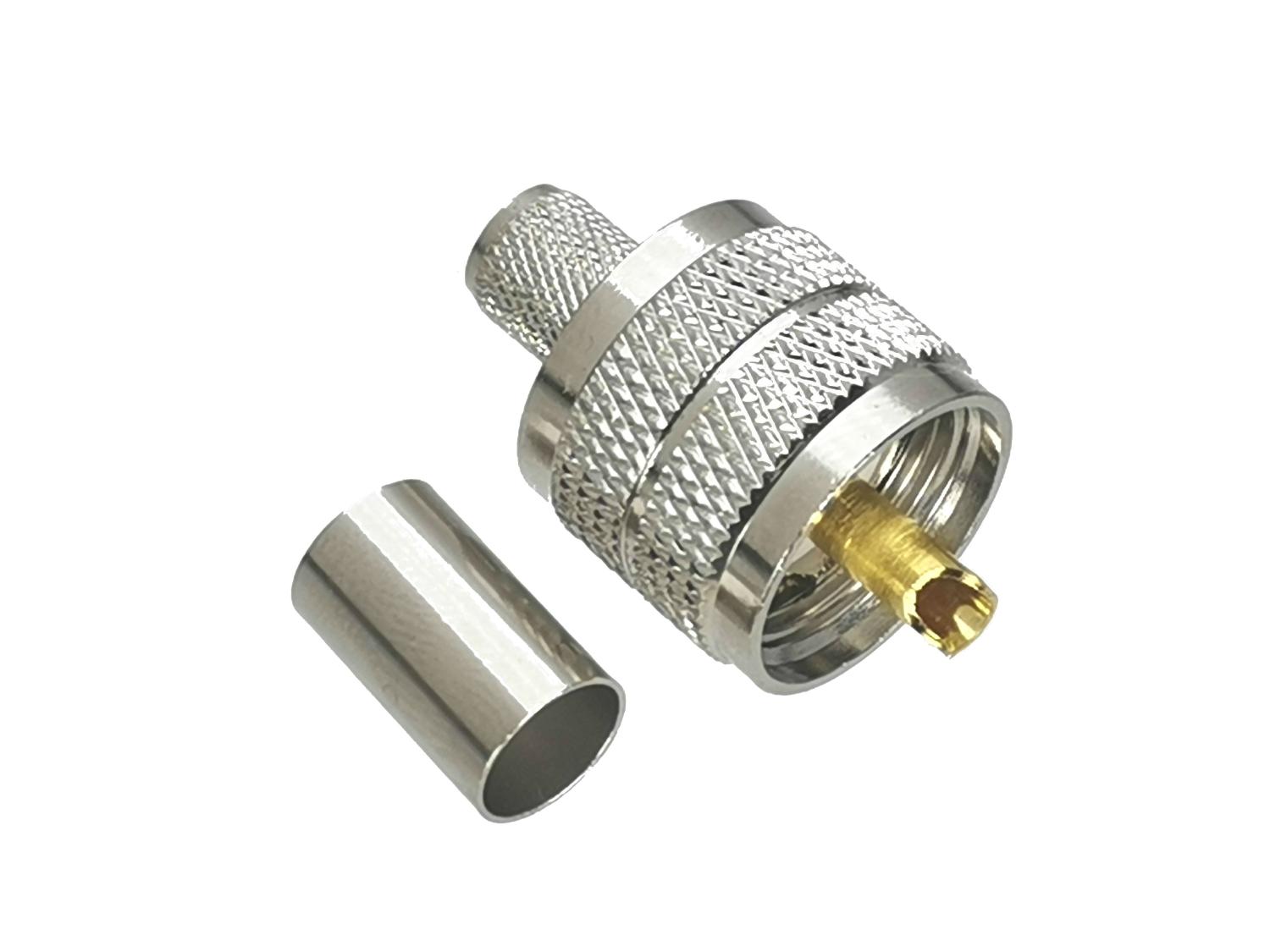 Детальное изображение товара "Разъем UHF-male (PL259) на кабель 5D-FB обжим" из каталога оборудования Антенна76