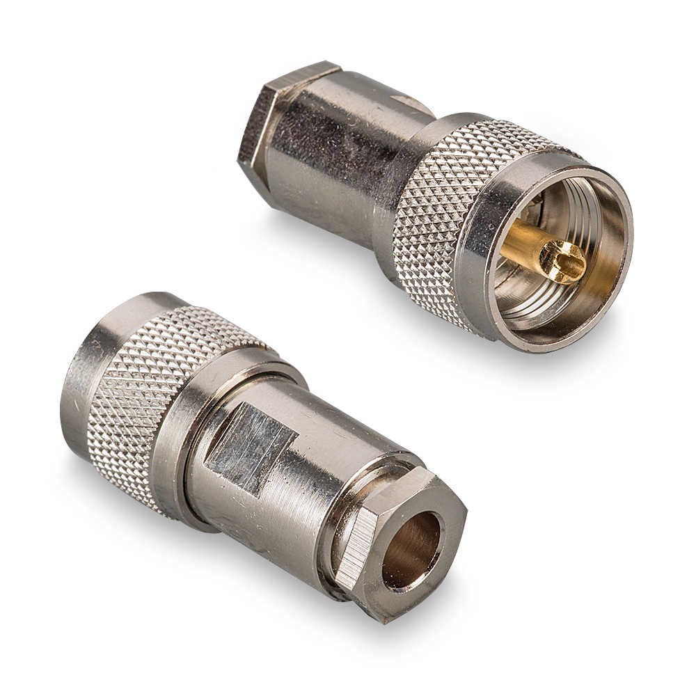 Детальное изображение товара "Разъем UHF-male (PL259) на кабель 5D-FB сборный" из каталога оборудования Антенна76