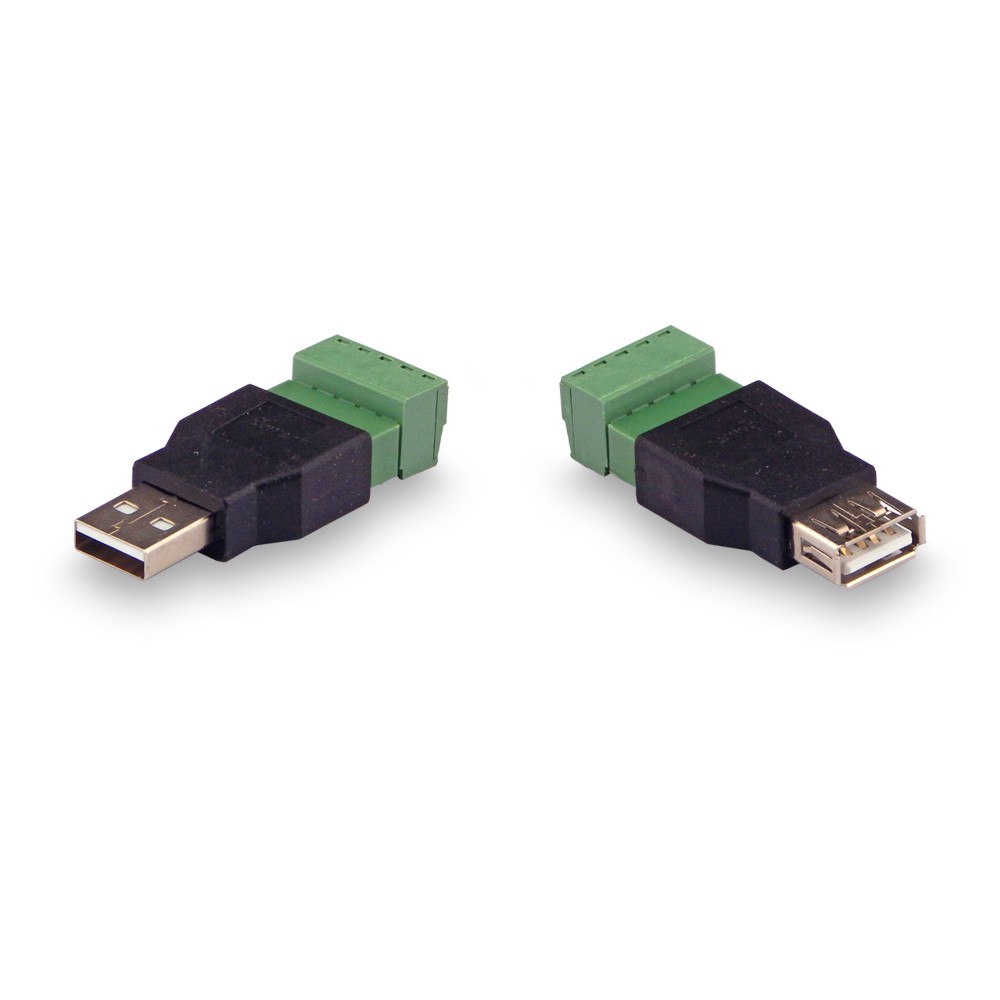 Детальное изображение товара "Комплект разъемов USB male + USB female Крокс для витой пары" из каталога оборудования Антенна76