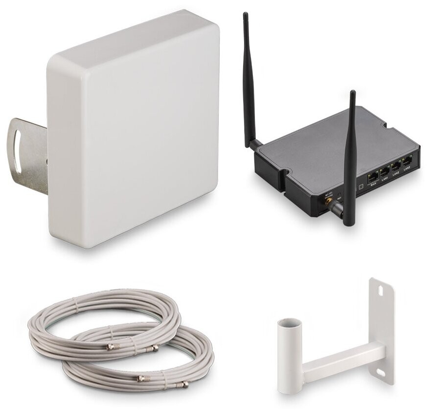 Детальное изображение товара "Комплект 3G/4G интернета Kroks KSS15-3G/4G-MR MIMO" из каталога оборудования Антенна76