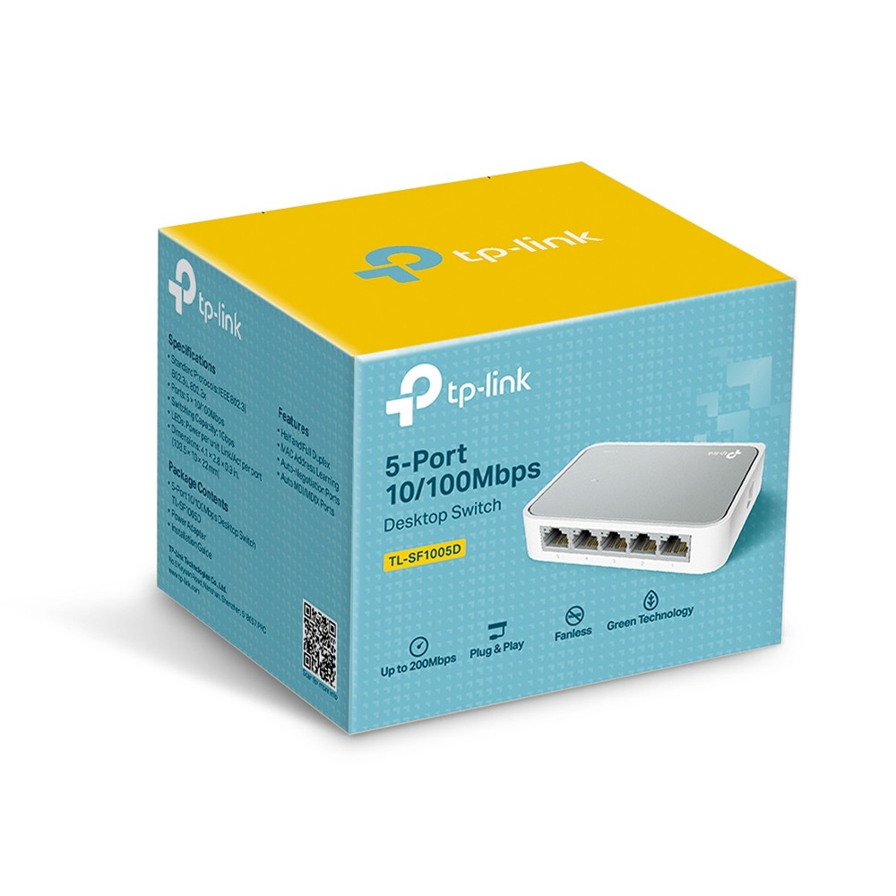 Детальное изображение товара "TP-Link, коммутатор TL-SF1005D, switch 5-port 10/100Mbps" из каталога оборудования Антенна76