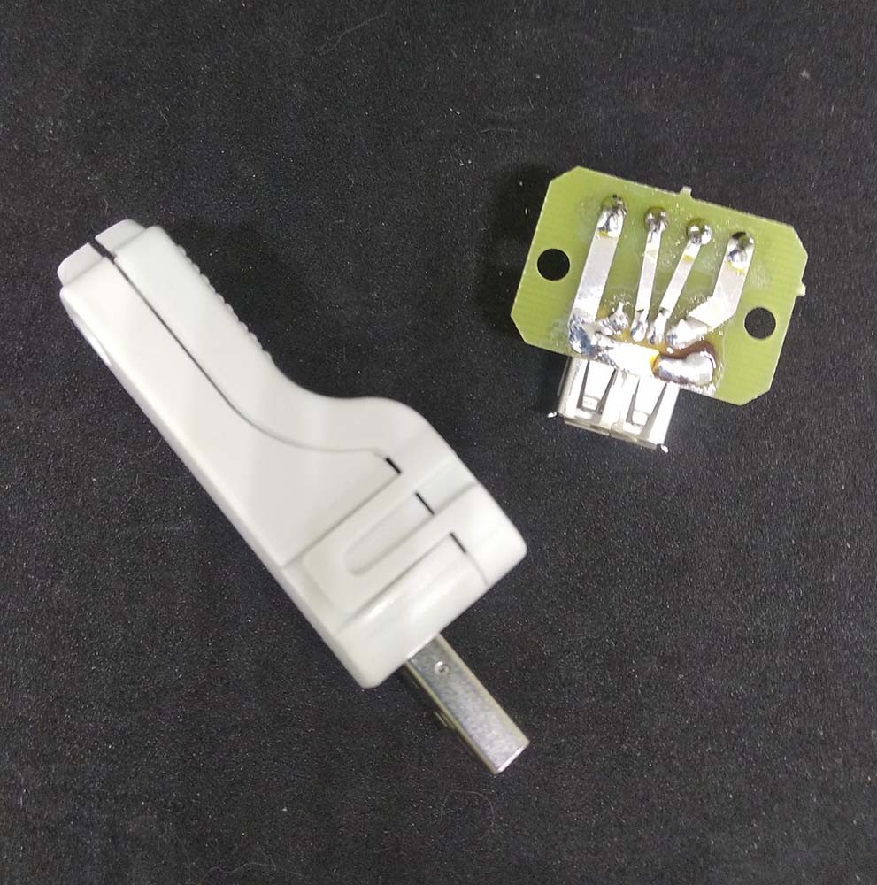 Детальное изображение товара "Комплект разъемов USB A-male + USB A-female Антэкс для витой пары" из каталога оборудования Антенна76