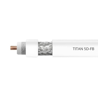 Детальное изображение товара "Кабель Vegatel 5D-FB TITAN (белый, 50 Ом)" из каталога оборудования Антенна76