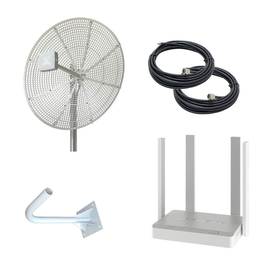 Комплект для Интернета 4G/3G с параболической антенной Антэкс Vika (50 Ом)