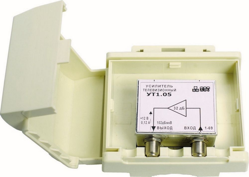 Детальное изображение товара "Усилитель мачтовый Дельта УТМ-1.05 с блоком питания" из каталога оборудования Антенна76
