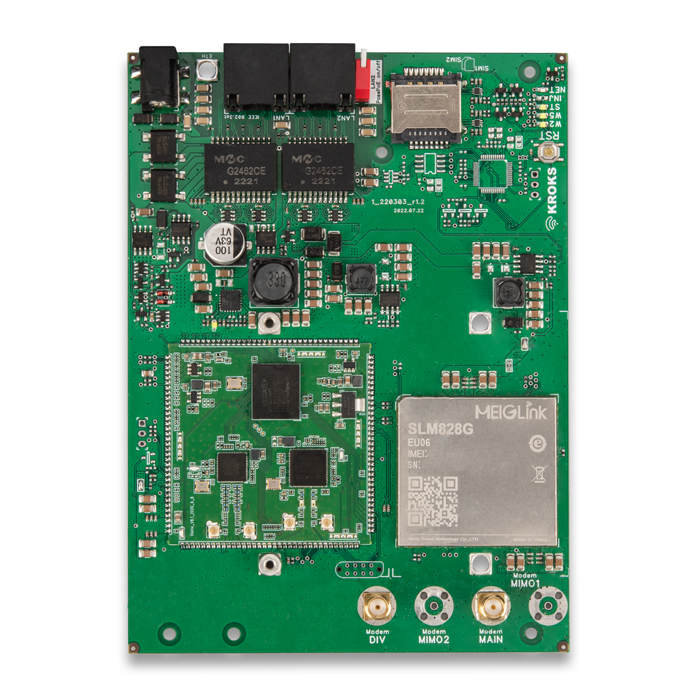 Детальное изображение товара "Kroks Rt-Brd m6-G гигабитный роутер с модемом LTE cat.6 для установки в гермобокс" из каталога оборудования Антенна76