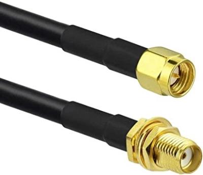 Сборка SMA-male - RP-SMA-male, Rexant RG-58 A/U, черный