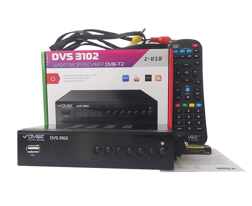 Детальное изображение товара "ТВ приставка DVB-T2/T/C Divisat DVS 3102" из каталога оборудования Антенна76