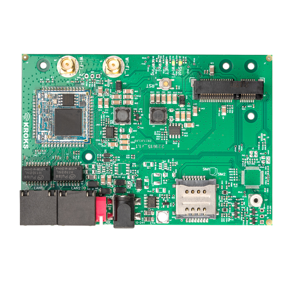 Детальное изображение товара "Роутер Kroks Rt-Brd-e для установки в гермобокс с поддержкой mPCI модемов" из каталога оборудования Антенна76