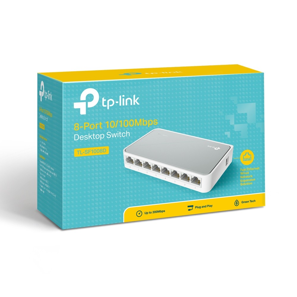 Детальное изображение товара "Коммутатор TP-Link, TL-SF1008D 8хEthernet 10/100 Мбит/сек" из каталога оборудования Антенна76