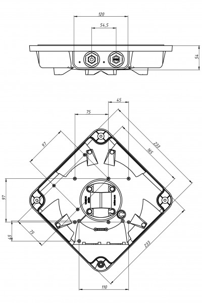 Детальное изображение товара "Антенна Антэкс PETRA-12 MIMO 4x4 UNIBOX-2 панельная с гермобоксом 8,5-10 дБ" из каталога оборудования Антенна76