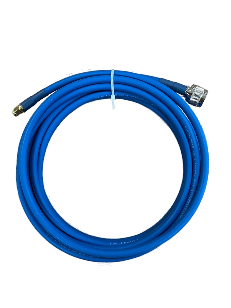 Детальное изображение товара "Сборка N-male - SMA-male, 5D-FB синий Cu" из каталога оборудования Антенна76