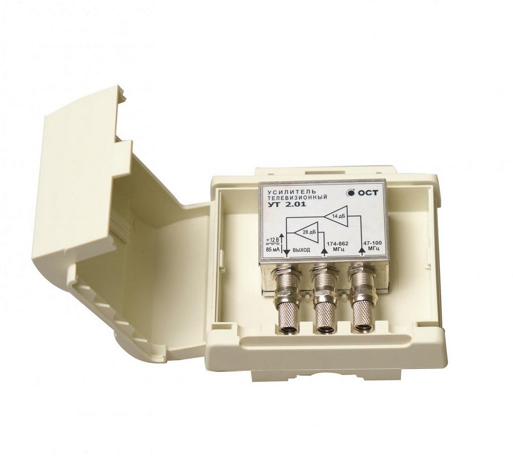 Детальное изображение товара "Усилитель мачтовый Дельта УТМ-2.01 с блоком питания" из каталога оборудования Антенна76