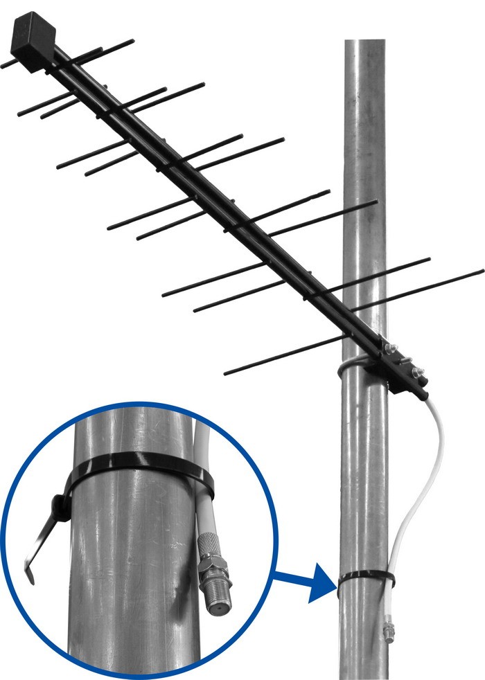 Детальное изображение товара "ТВ антенна Дельта Н111А-04F-5V активная уличная" из каталога оборудования Антенна76