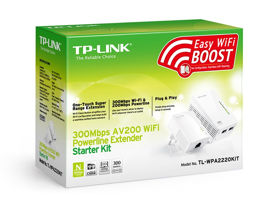 Детальное изображение товара "TP-Link, сетевой адаптер Powerline TL-WPA2220KIT" из каталога оборудования Антенна76