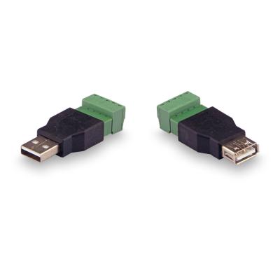 Комплект разъемов USB male + USB female Крокс для витой пары