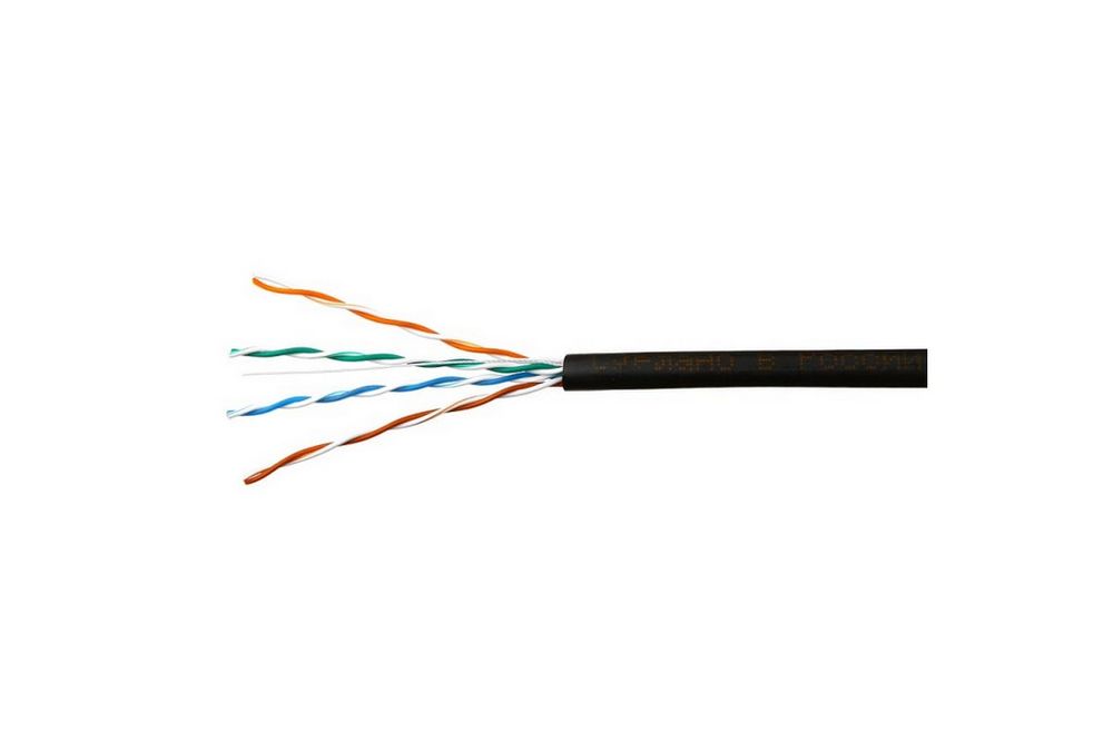 Детальное изображение товара "Витая пара Skynet UTP 4PR 24AWG CAT 5E Standard OUTDOOR, для улицы, 4 пары, черный" из каталога оборудования Антенна76