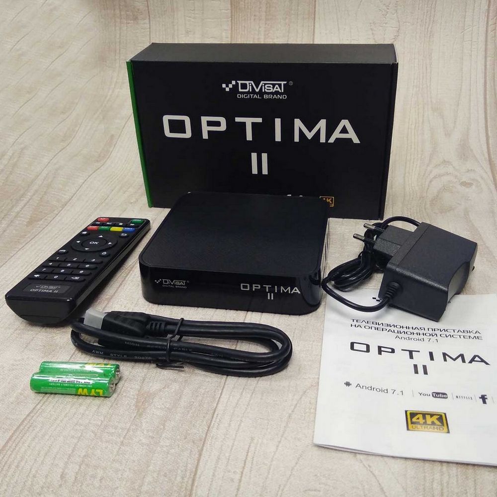 Детальное изображение товара "Приставка Android TV Divisat Optima II" из каталога оборудования Антенна76