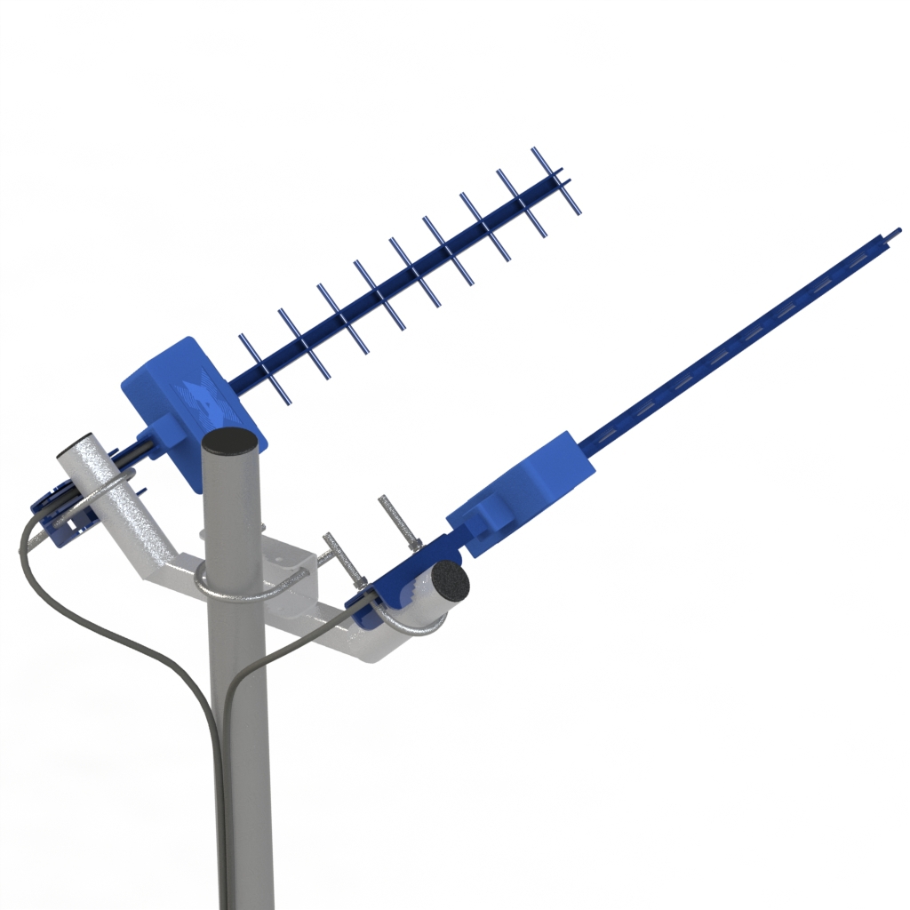 Детальное изображение товара "Кронштейн на мачту Антэкс КМ-2 для MIMO на 2-х антеннах типа Яги, сталь, порошковая краска" из каталога оборудования Антенна76