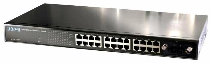 Детальное изображение товара "Управляемый коммутатор 24-порта 100 Мбит\с Planet WSW-2401A" из каталога оборудования Антенна76