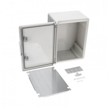 Детальное изображение товара "Корпус пластиковый ЩМПп с монтажной панелью 400х300х220мм, АБС, УХЛ1, IP65 REXANT" из каталога оборудования Антенна76