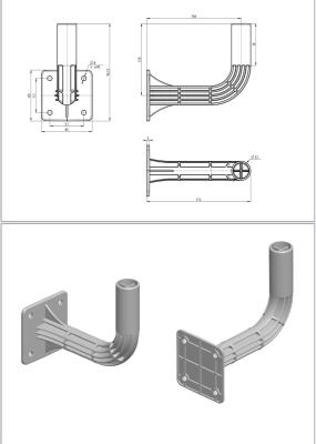 Кронштейн пластмассовый 17,5 см