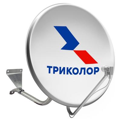 Антенна спутниковая офсетная АУМ CTB-0.6ДФ-1.2 0.55 Logo St с лого Триколор с кронштейном Антенна спутниковая офсетная АУМ CTB-0.6ДФ-1.2 0.55 Logo St с лого Триколор с кронштейном