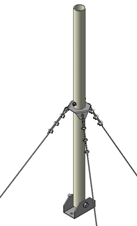 Детальное изображение товара "Мачта 2м (1 секция Ø-30мм)" из каталога оборудования Антенна76