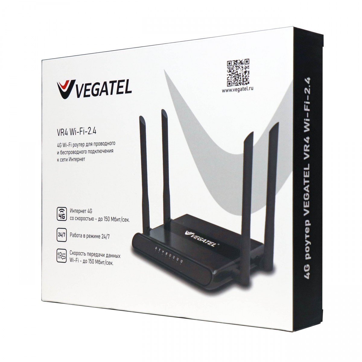 Детальное изображение товара "4G роутер VEGATEL VR4 Wi-Fi-2,4" из каталога оборудования Антенна76