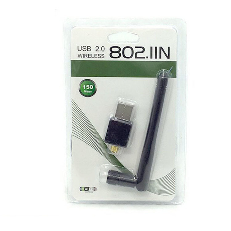 Детальное изображение товара "Мощный USB wi-fi адаптер b/g/n 150mb с съёмной антенной 3 dbi, разъём sma" из каталога оборудования Антенна76