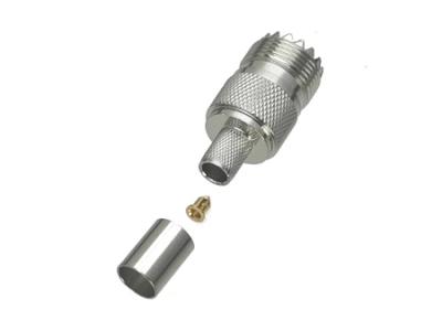 Разъем UHF-female (SO239) на кабель 5D-FB обжим Разъем UHF-female (SO239) на кабель 5D-FB обжим