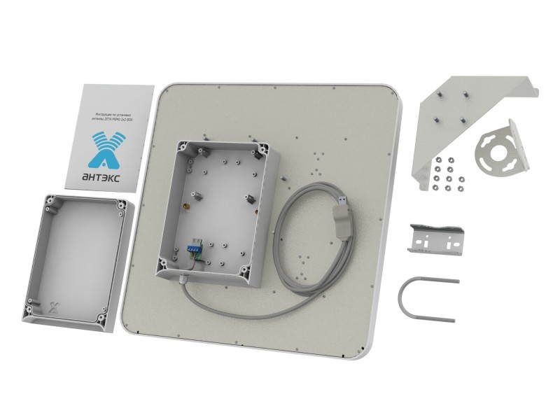 Детальное изображение товара "Антенна Антэкс ZETA MIMO BOX панельная с гермобоксом 20 дБ" из каталога оборудования Антенна76